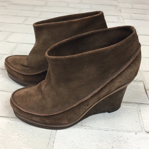 cork wedge booties
